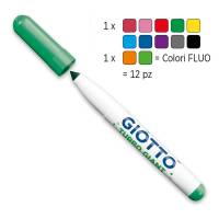 Pennarelli Turbo Giant classici 2 colori neon astuccio 12 pezzi - 11030 - 1