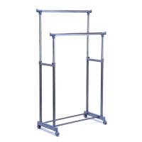 Stender appendiabiti AC9002 doppio 90 cm grigio cromo - 11441 - 1