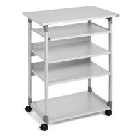 Pc Workstation System 75 VH - 75 x 53,4 x 95-125 cm - 5 ripiani - con ruote - grigio - Durable - 3720-10 - 4005546301808 - DMwebShop