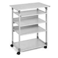 Pc Workstation System 75 VH - 75 x 53,4 x 95-125 cm - 5 ripiani - con ruote - grigio - Durable - 3720-10 - 4005546301808 - DMwebShop