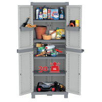 Armadio Domino Wave PPL - a 2 ante base 2700 - 70 x 43,8 x 181,8 cm - grigio Terry - 1002566 - 8005646030314 - DMwebShop