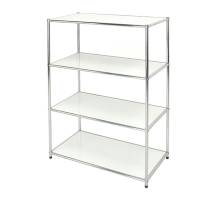 Libreria Easy System - 4 ripiani - acciaio cromato - 80 x 40 x 120 cm - bianco - Serena Group - E-408012W - 8032937535401 - DMwebShop