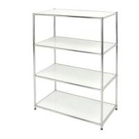 Libreria Easy System - 4 ripiani - acciaio cromato - 80 x 40 x 120 cm - bianco - Serena Group - E-408012W - 8032937535401 - DMwebShop