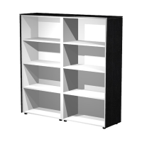 Coppia mobili medio alti a giorno Prestige - 162,8 x 43 x 158,2 cm - nero venato - Artexport - 937C-8 - DMwebShop