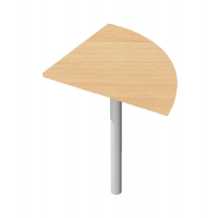 Angolare Easy - 90 gradi - 80 x 80 cm - gamba di supporto in metallo - faggio - Artexport - 313+60011 6-FAGGIO - DMwebShop
