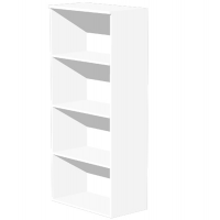 Mobile Easy - alto a giorno - 80 x 35 x 180 cm - bianco - Artexport - 038+039 3-BIANCO - DMwebShop
