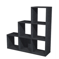 Libreria casellario Rainbow - 6 caselle a scalare - 104,1 x 29,2 x 103,9 cm - nero venato - Artexport - 6DMaxC/8 - DMwebShop