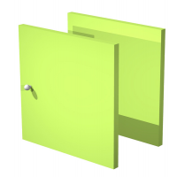 Coppia ante Rainbow - 32,2 x 32,1 cm - per libreria - verde neon - Artexport