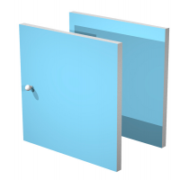Coppia ante Rainbow - 32,2 x 32,1 cm - per libreria - azzurro - Artexport