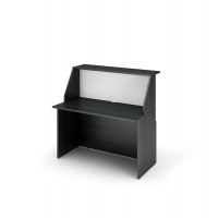 Modulo Prestige reception sopralzo-desktop - 120 x 76,1 x 117 cm - nero venato-bianco - Artexport