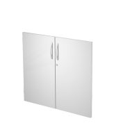 Coppia ante Agora' - per mobile contenitore basso - melaminico - con serratura - bianco - Artexport - AB_3 - DMwebShop