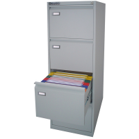 Classificatore Kubo - per cartelle sospese - 4 cassetti - 46 x 62 x 130 cm - grigio - Bertesi - 4004 - DMwebShop