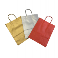 Shopper in carta maniglie cordino - 26 x 11 x 35 cm - colori assortiti natalizi - conf. 25 sacchetti - Mainetti Bags - 079993 - 8029307079993 - DMwebShop