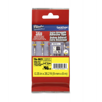 Nastro con adesivo resistente - nero-giallo - 9 mm x 8 mt - Brother - TZeS621 - 4977766693356 - DMwebShop