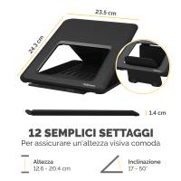 Supporto laptop Breyta nero - 14995 - 1