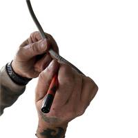 Marcatore permanente per elettricisti a doppia punta 0,4,1 mm arancione - 14282 - 3