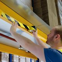 Nastro adesivo duraline basic 50,016 removibile 5 cm x 33 mt giallo nero - 13313 - 1