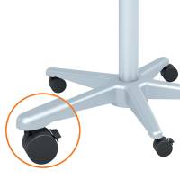 Lavagna portablocco Classic con ruote 100 x 70 cm bracci estensibili bianco - 13529 - 4