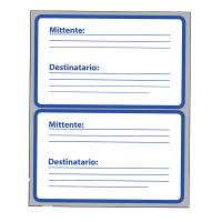 Etichette adesive mittente destinatario in carta permanenti 115 x 70 mm - 13177 - 1