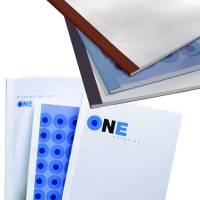 Cartelline termiche Business Line - 3 mm - leather blu scatola 100 pezzi - GBC - IB451010 - 13465451010 - DMwebShop - 1