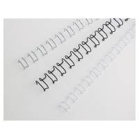 Dorsi spirale IbiWire - metallo - 21 anelli - 6 mm - argento - scatola 100 pezzi - GBC - IB160431 - 13465160431 - DMwebShop - 1