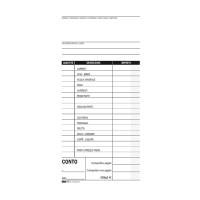 Blocco conto ristorante con dettaglio voci - uso mano - 22 x 10 cm - 100 fogli - Edipro - E5343N - 8023328534325 - DMwebShop - 1