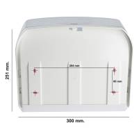 Dispenser per asciugamani in rotolo fogli 30x19,5x25,1 cm plastica - 12899 - 1