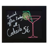 Lavagna Woody cornice nera 20 x 24 cm - 13469 - 2