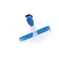 Portanome a tasca aperta clip in plastica 6 x 9 cm blu - 13658 - 2