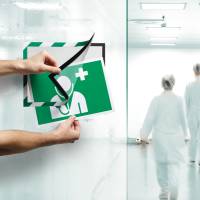 Cornice Duraframe Security adesiva pannello magnetico A4,21 x 29,7 cm verde bianco - 13666 - 1