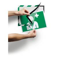 Cornice Duraframe Security adesiva pannello magnetico A4,21 x 29,7 cm verde bianco - 13666 - 4