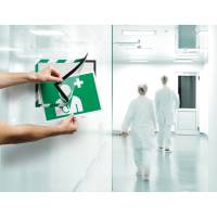 Cornice Duraframe Security adesiva pannello magnetico A4,21 x 29,7 cm verde bianco - 13666 - 5