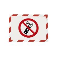 Cornice Duraframe Security adesiva pannello magnetico A4,21 x 29,7 cm rosso bianco - 13667 - 2