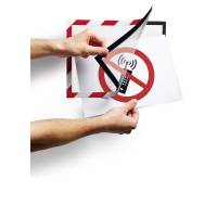 Cornice Duraframe Security adesiva pannello magnetico A4,21 x 29,7 cm rosso bianco - 13667 - 4