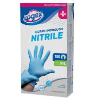 Guanti in nitrile non talcato - per uso medicale - taglia M-L - azzurro - scatola 100 pezzi - Logex Professional - 3476LXL - 9551004301552 - DMwebShop - 1