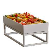 Stand buffet GN 1/3 - 32,5 x 17,6 x 16 cm - metallo - bianco - Leone - T0581.Y - 8024112017895 - DMwebShop - 1