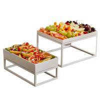 Stand buffet GN 1,2,32,5 x 26,5 x 16 cm metallo bianco - 17918 - 1
