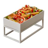 Stand buffet GN 2,4,53 x 16,5 x 16 cm metallo bianco - 17925 - 1