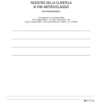Registro antiriciclaggio per professionisti - 31 x 24 cm - 46 fogli - Edipro - E2174 - 8023328217402 - DMwebShop - 1
