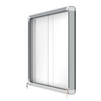 Bacheca per interni - fondo in metallo - 8 fogli - A4 - ante scorrevoli - Nobo - 1902569 - 5028252063777 - DMwebShop - 2