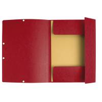 Cartellina con elastico cartoncino lustre 3 lembi 400 gr 24 x 32 cm rosso ciliegia - 15626 - 1