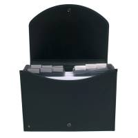 Classificatore Exacase 13 tasche PPL 33 x 26 cm nero - 16970 - 1