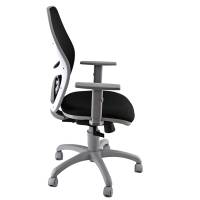 Seduta operativa Hubble Grafix con braccioli regolabili nero grigio - 17398 - 2