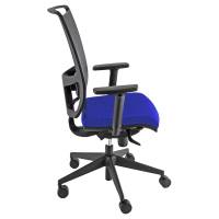 Poltrona semidirezionale Zoe ZOEA con braccioli regolabili blu nero - 17402 - 1