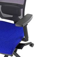 Poltrona semidirezionale Zoe ZOEA con braccioli regolabili blu nero - 17402 - 2