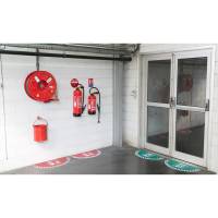 Adesivo segnalatore Take Care da terra estintore 70 x 35 cm - 16804 - 1