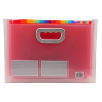 Classificatore con maniglia Crystal - 24 tasche - PP - 33 x 23,5 x 25 cm - Exacompta - 55198E - 3130630551980 - DMwebShop - 2