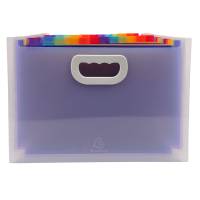 Classificatore con maniglia Crystal - 24 tasche - PP - 33 x 23,5 x 25 cm - Exacompta - 55198E - 3130630551980 - DMwebShop - 3