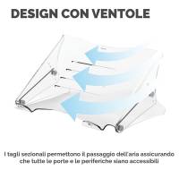 Supporto notebook Clarity - 35 x 27 x 13,4-20,4 cm - Fellowes - 9731401 - 43859752737 - DMwebShop - 2