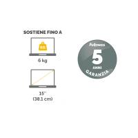 Supporto notebook Clarity - 35 x 27 x 13,4-20,4 cm - Fellowes - 9731401 - 43859752737 - DMwebShop - 5